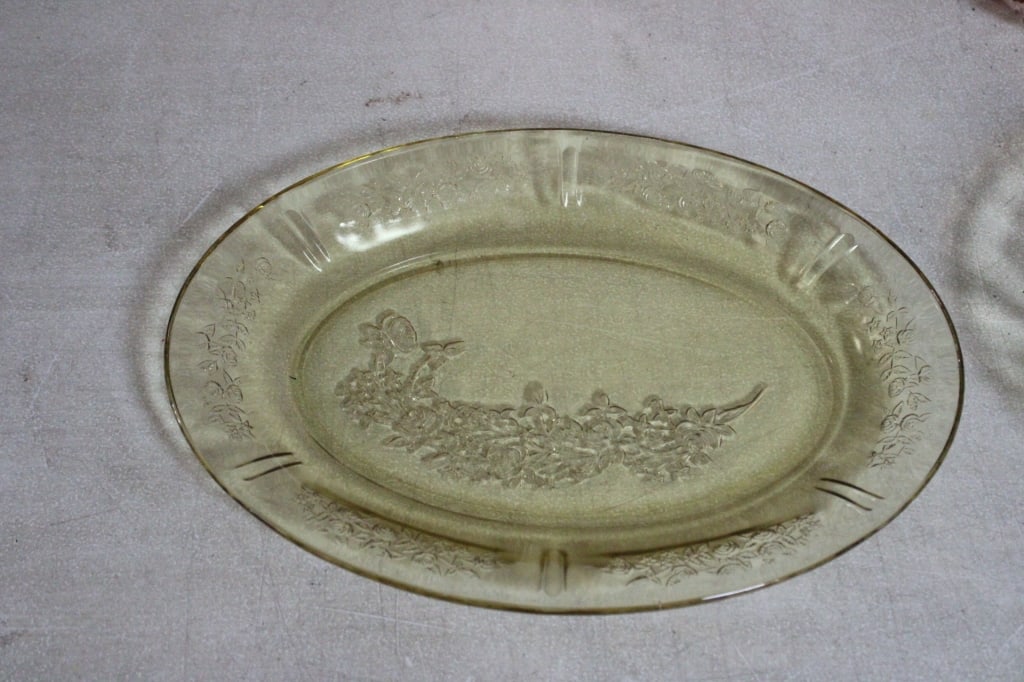 Yellow & Pink Depression Glass - 2