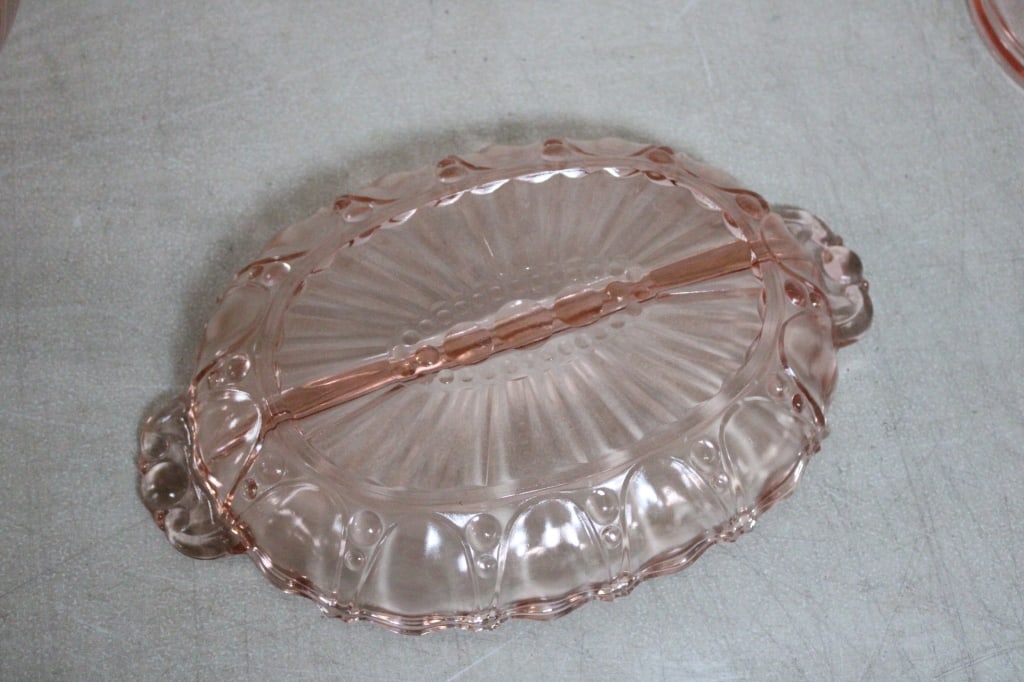 Yellow & Pink Depression Glass - 9