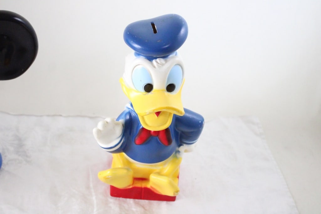 3 Mickey Mouse Bank, Ball, Toy & Donald Duck Bank - 15