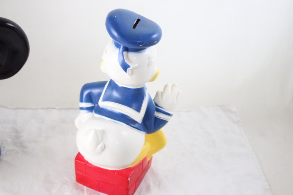 3 Mickey Mouse Bank, Ball, Toy & Donald Duck Bank - 17