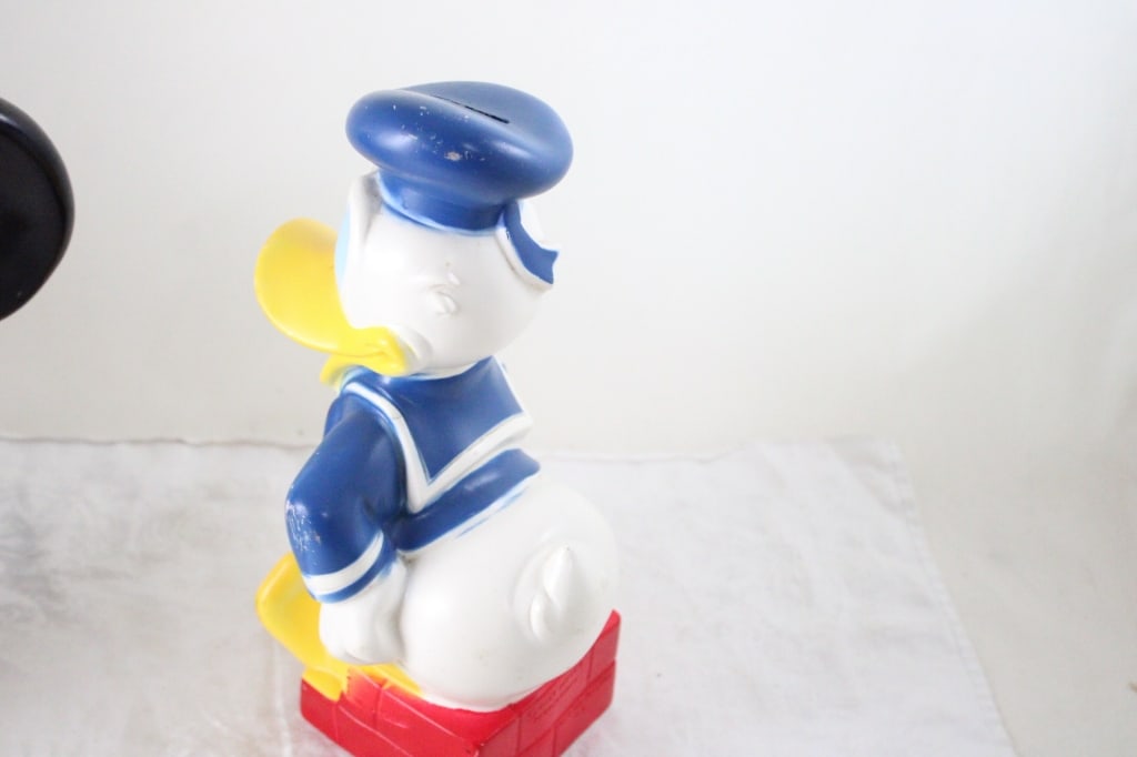 3 Mickey Mouse Bank, Ball, Toy & Donald Duck Bank - 18