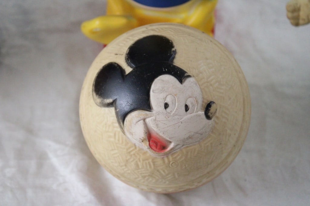 3 Mickey Mouse Bank, Ball, Toy & Donald Duck Bank - 2