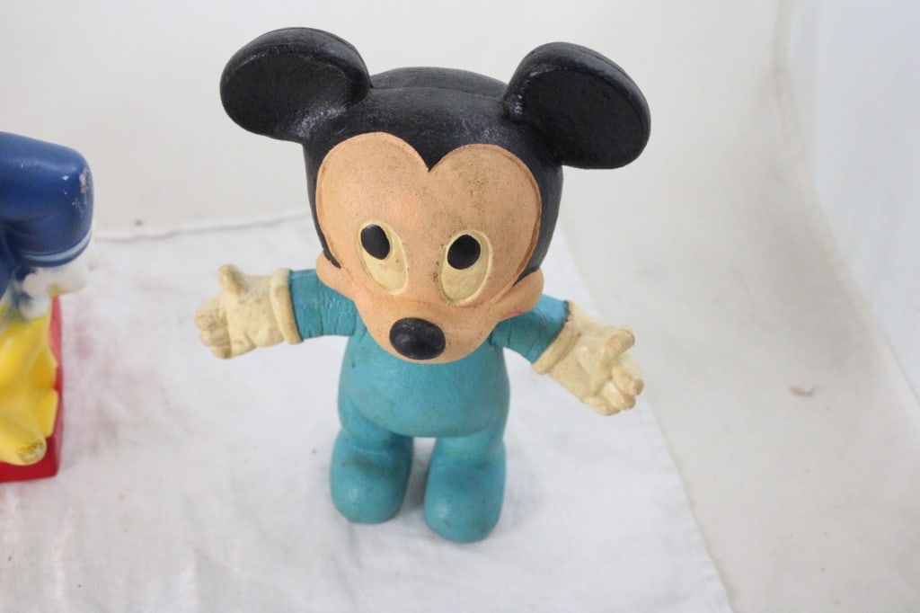 3 Mickey Mouse Bank, Ball, Toy & Donald Duck Bank - 7