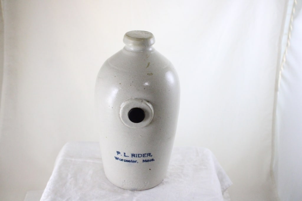 Dorchester Stoneware Foot Warmer P L Rider: Dorchester Stoneware Foot Warmer P L Rider - Worcester, Mass. Stone Pig Warmer. Lot Size 12" x 7" x 7". 5 Lbs. All information and photos, which are part of the description, are intended to be as