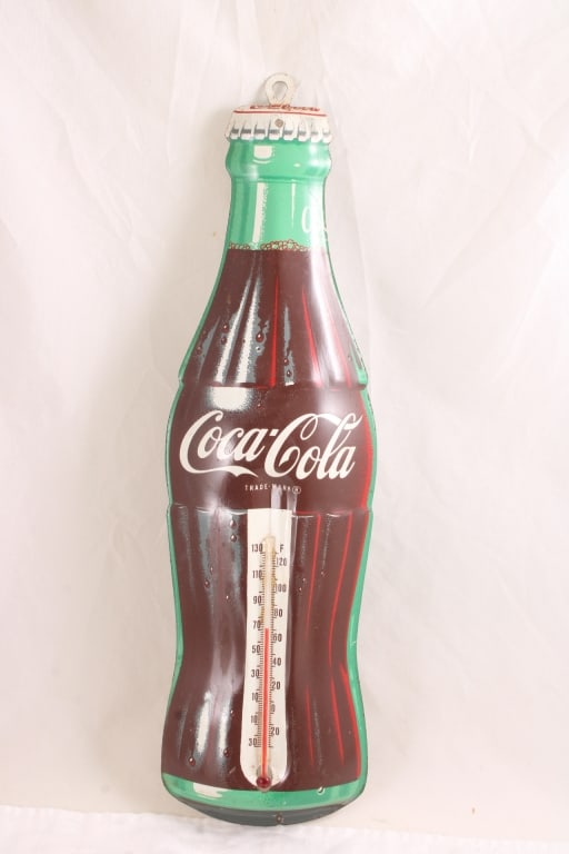 1950's Coca Cola TCA Metal Thermometer 17": 1950's Coca Cola TCA Metal Thermometer 17" - Lot Size 17" x 5" x 2". 1 Lb. All information and photos, which are part of the description, are intended to be as accurate as possible, but errors are pos