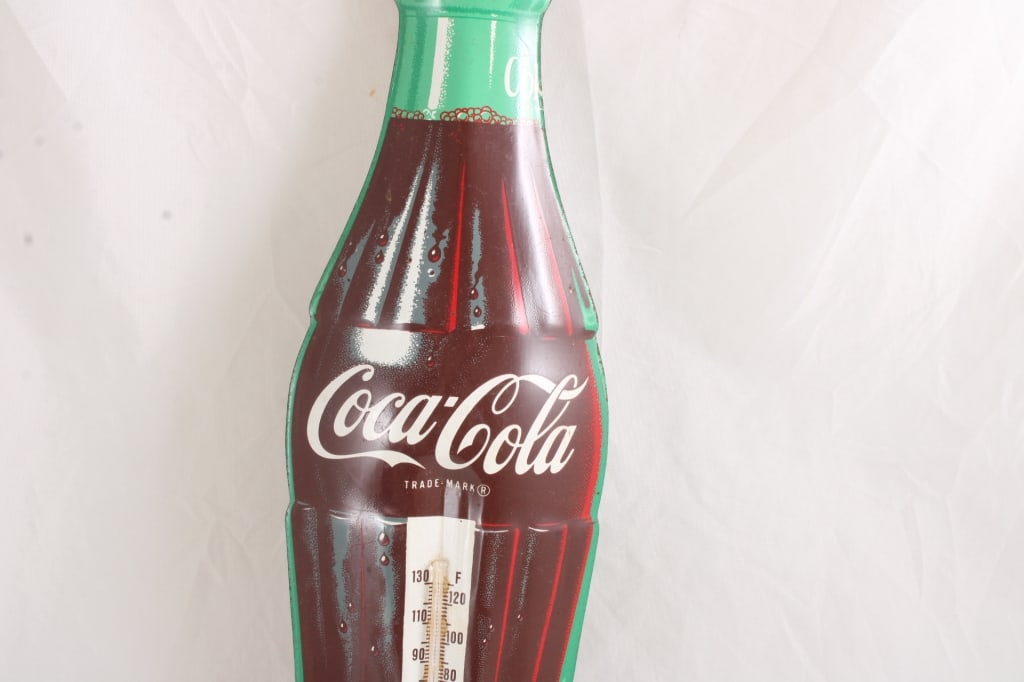 1950's Coca Cola TCA Metal Thermometer 17" - 3