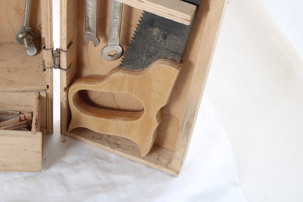 Popular Mechanics Child's Tools in Wood Case - 14