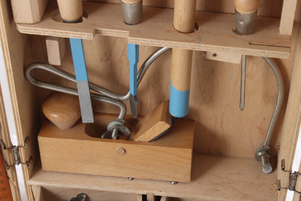 Popular Mechanics Child's Tools in Wood Case - 9