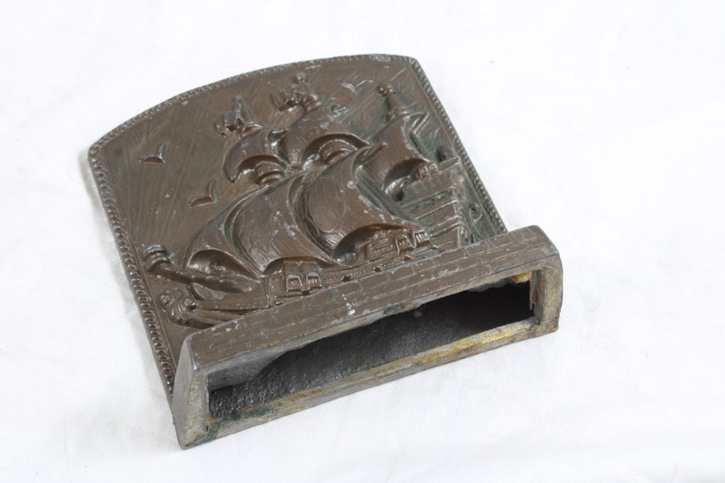 3 Bronze Cast Iron Bookends - 13