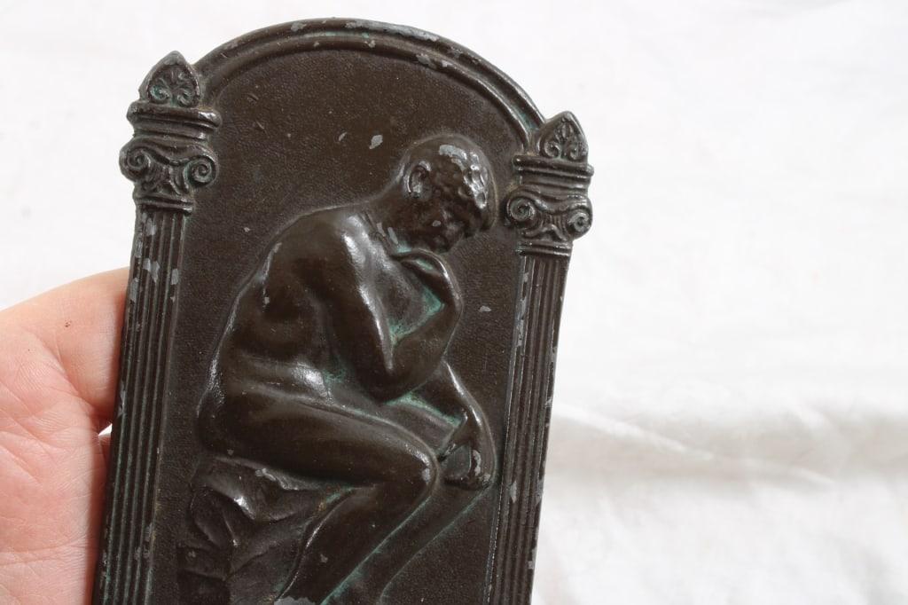 3 Bronze Cast Iron Bookends - 8