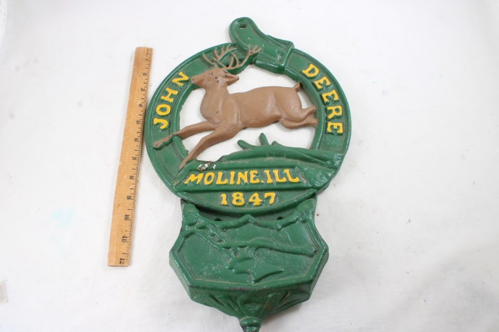 John Deere Cast Iron Farmhouse Wall Pocket - 6