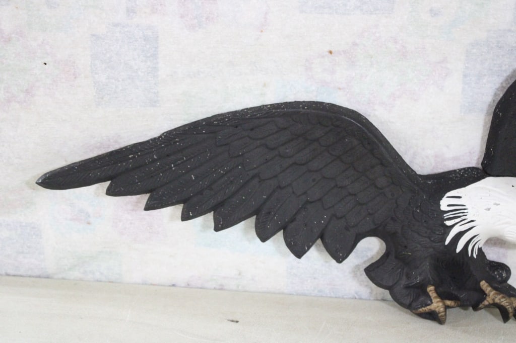 40" Cast Aluminum Bald Eagle Wall Hanging - 2