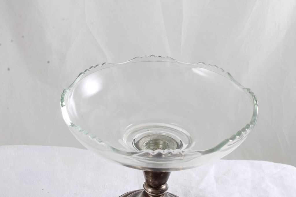 Whiting Sterling Silver & Glass Pedestal Compote - 2