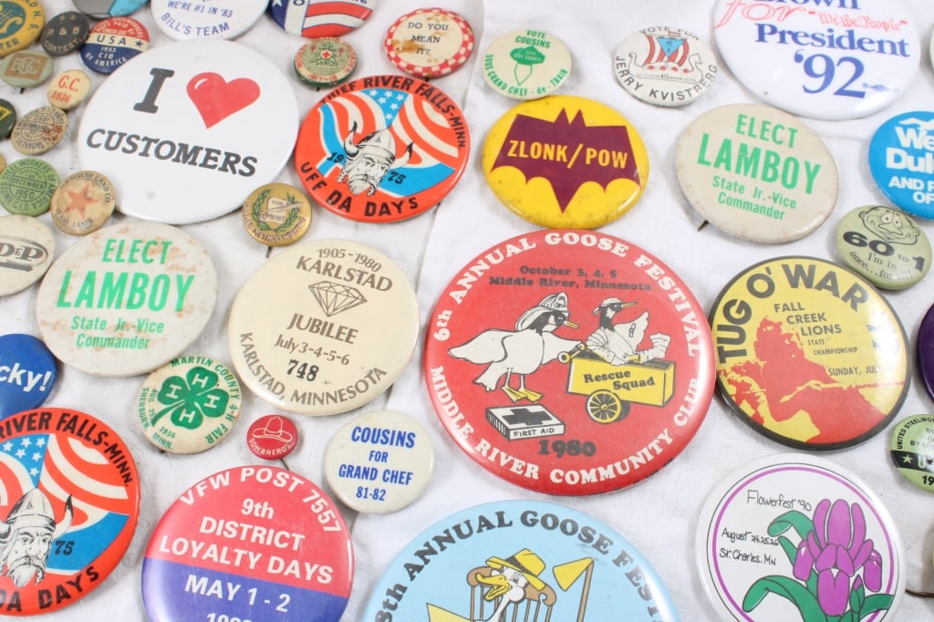 Vintage Fish Bowl & Advertising Pinbacks - 11