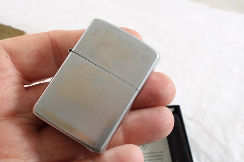 1981 Zippo w/Box & 1993 Zippo Brass Slim Lighters - 10