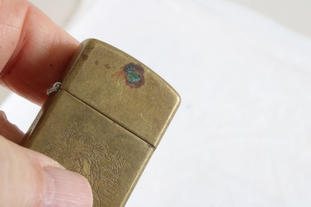 1981 Zippo w/Box & 1993 Zippo Brass Slim Lighters - 4