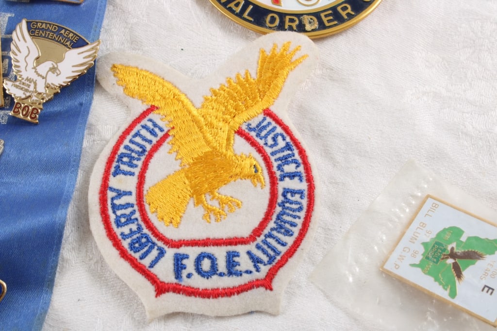 22 Fraternal Order of Eagles Pins, Patch, Emblem - 10