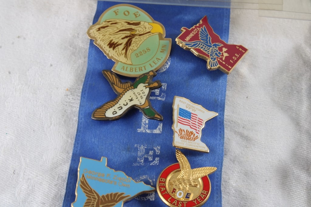 22 Fraternal Order of Eagles Pins, Patch, Emblem - 3