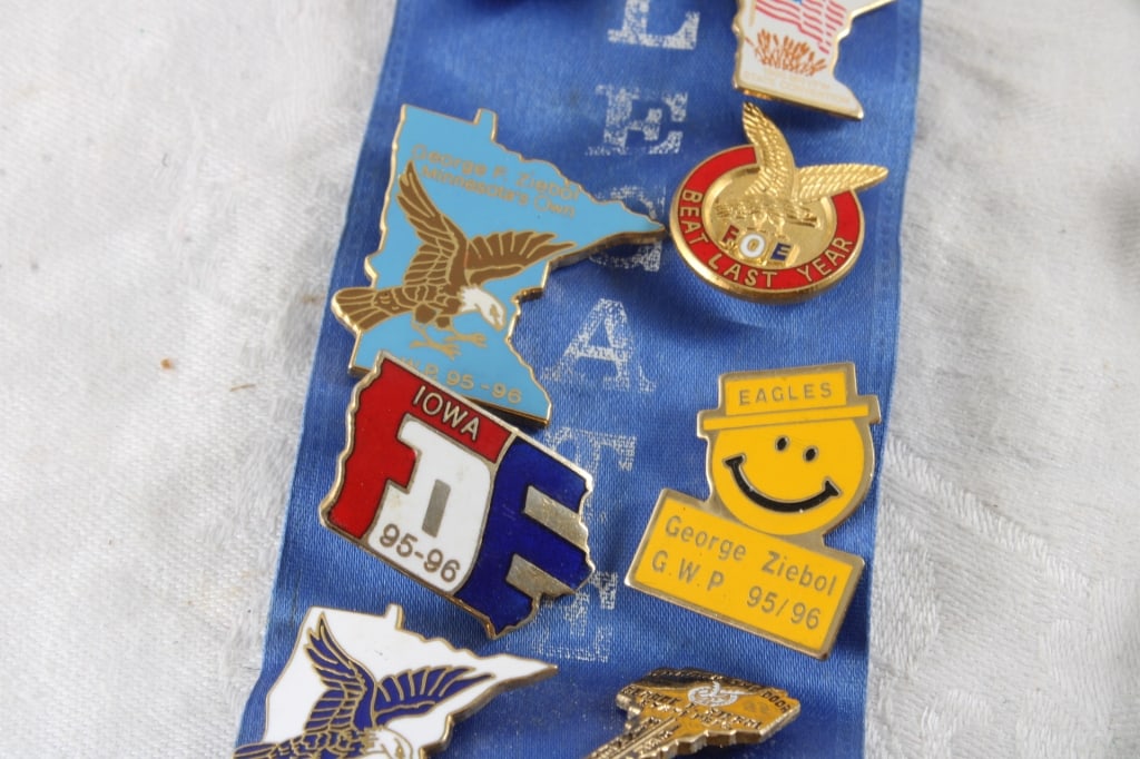22 Fraternal Order of Eagles Pins, Patch, Emblem - 4