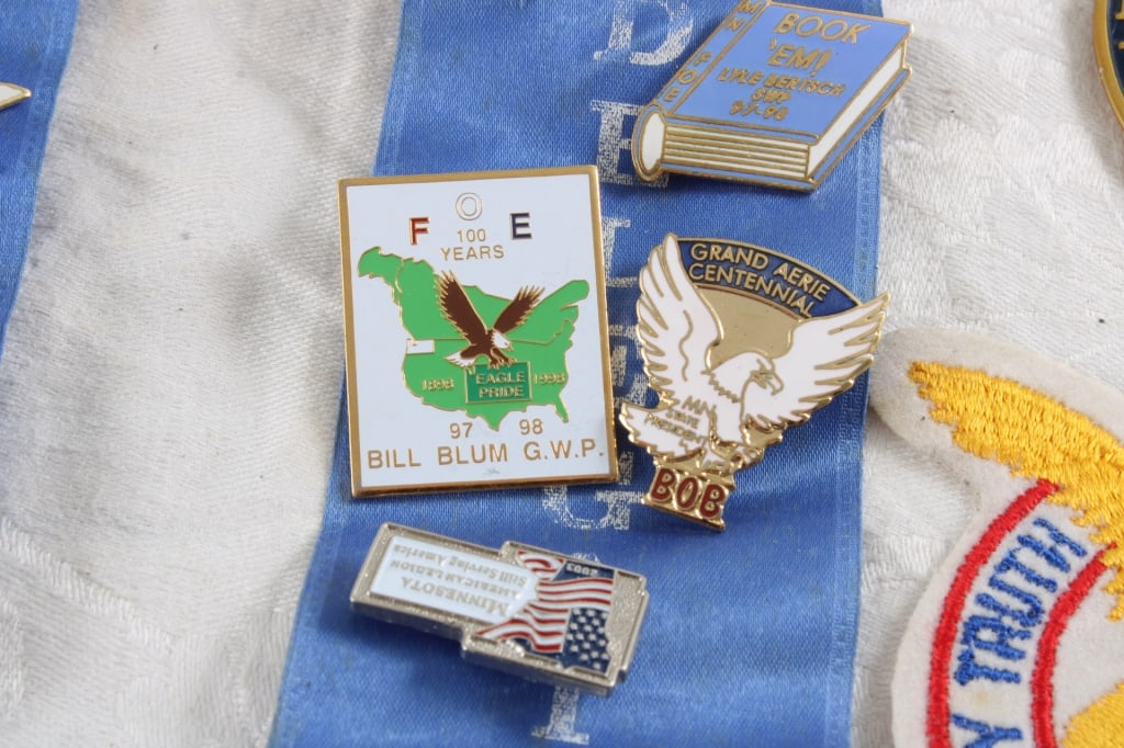 22 Fraternal Order of Eagles Pins, Patch, Emblem - 7