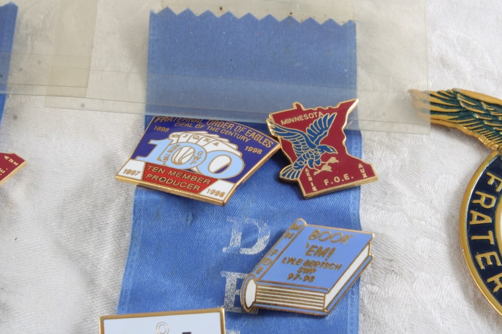 22 Fraternal Order of Eagles Pins, Patch, Emblem - 8