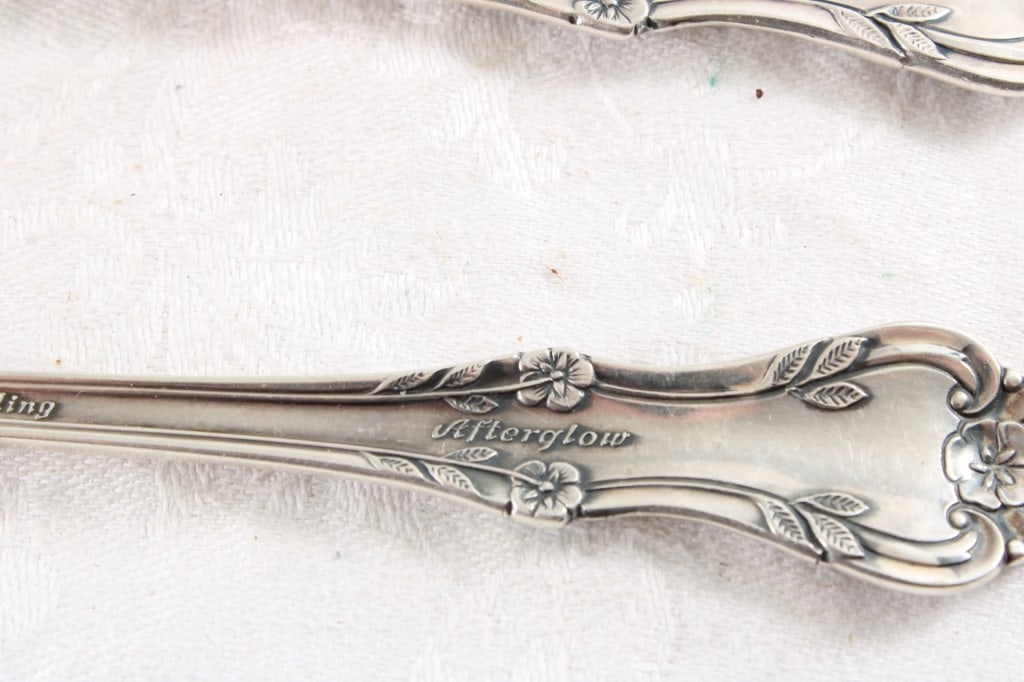 Sterling Silver Oneida Afterglow 2 Forks & Knife - 10