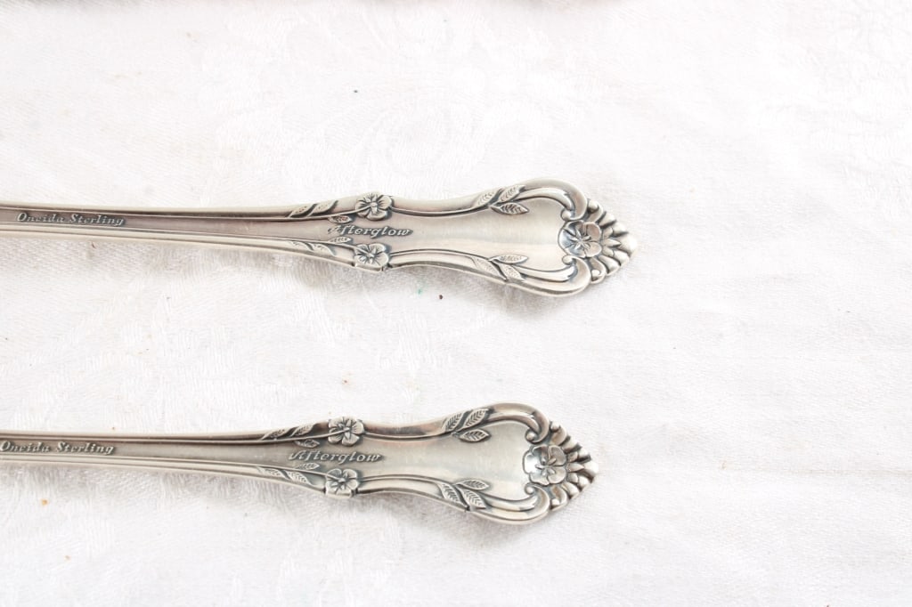 Sterling Silver Oneida Afterglow 2 Forks & Knife - 6