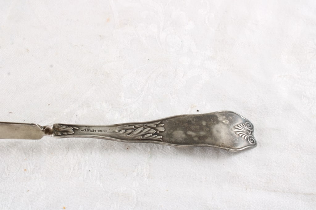 RM&S Sterling Silver Ca. 1896 Ornate Butter Knife - 7