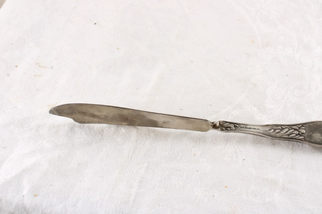 RM&S Sterling Silver Ca. 1896 Ornate Butter Knife - 8