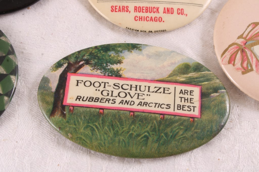 5 Antique Advertising Celluloid Pocket Mirrors - 4