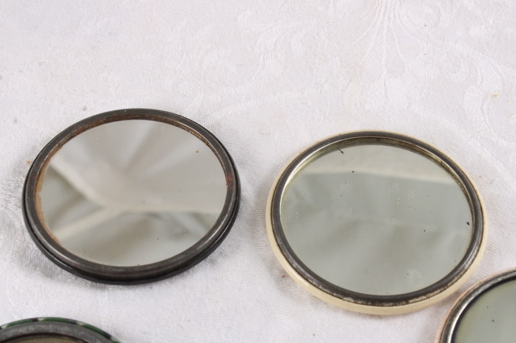 5 Antique Advertising Celluloid Pocket Mirrors - 7