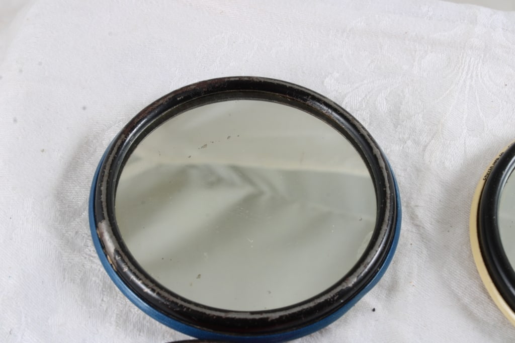 4 Antique Advertising Celluloid Paperweight Mirror - 6