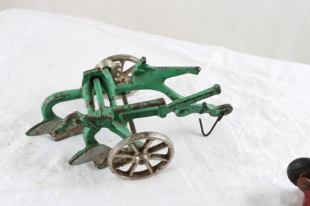 Arcade Cast Iron Toy Plow & Wheelbarrow - 10