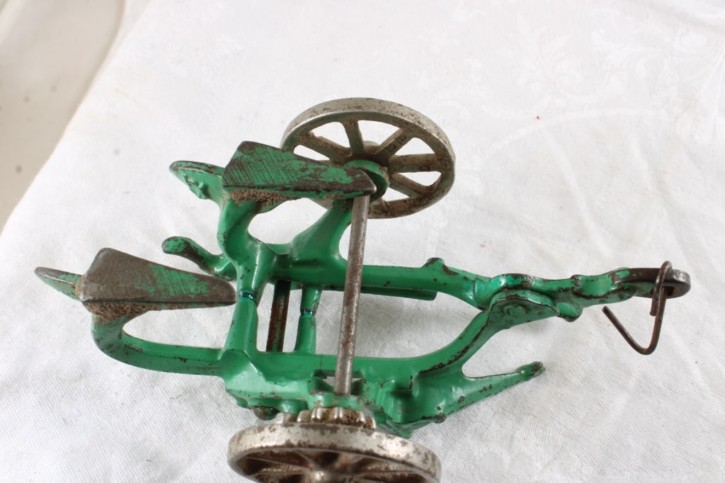 Arcade Cast Iron Toy Plow & Wheelbarrow - 12
