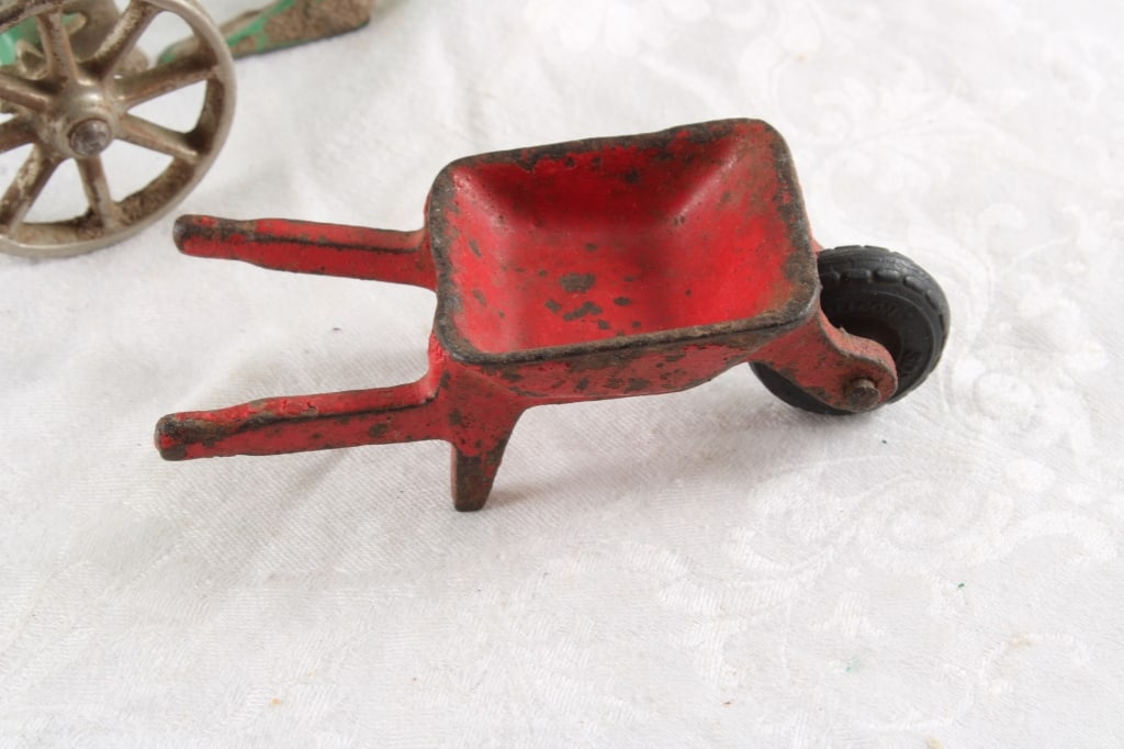 Arcade Cast Iron Toy Plow & Wheelbarrow - 4