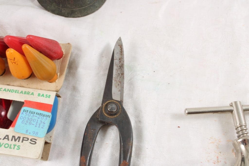 Old Bells, Scissors, Christmas Light Bulbs & more - 12