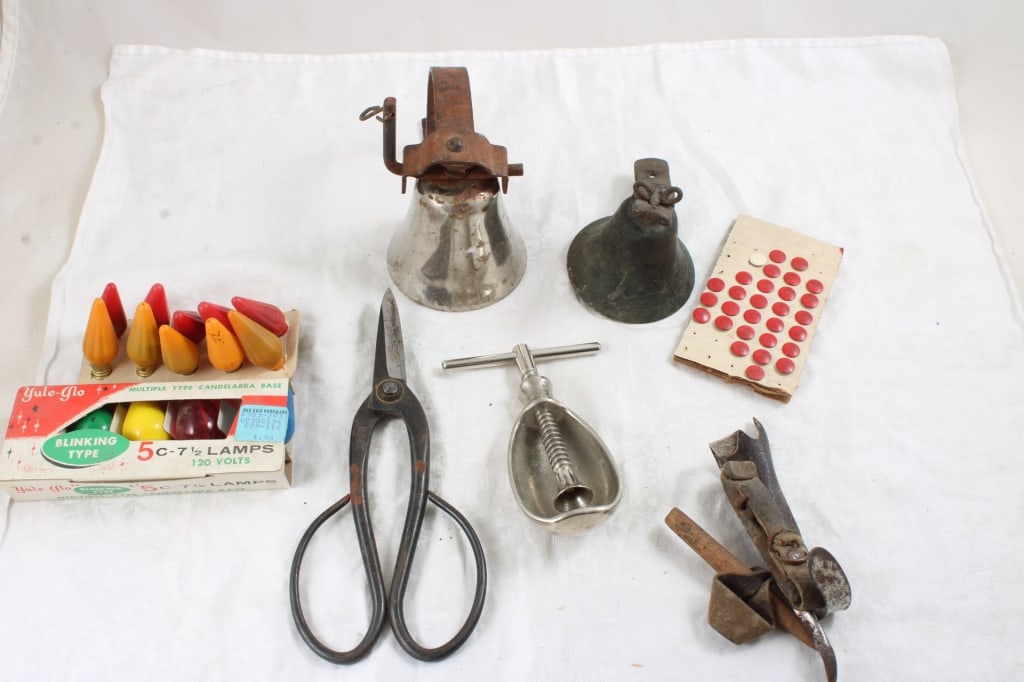 Old Bells, Scissors, Christmas Light Bulbs & more (1 of 14)