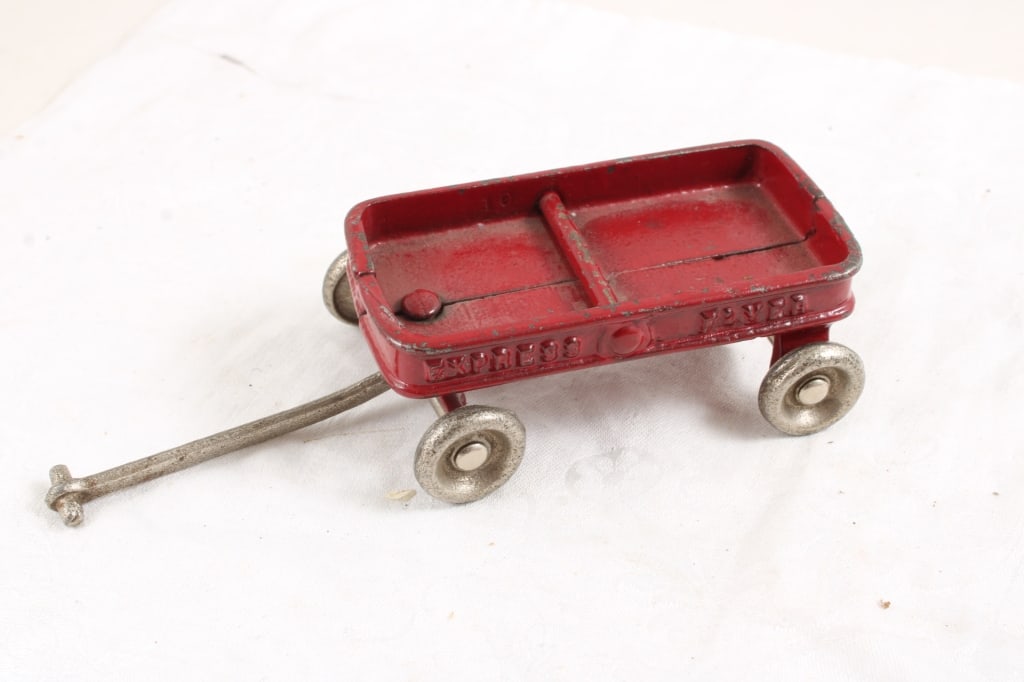 Cast Iron Express Flyer & Hallmark Scamp Wagons - 11