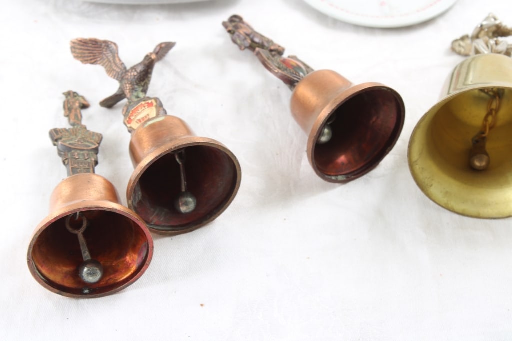 Advertising Metal Ashtrays, Copper & Other Bells - 15
