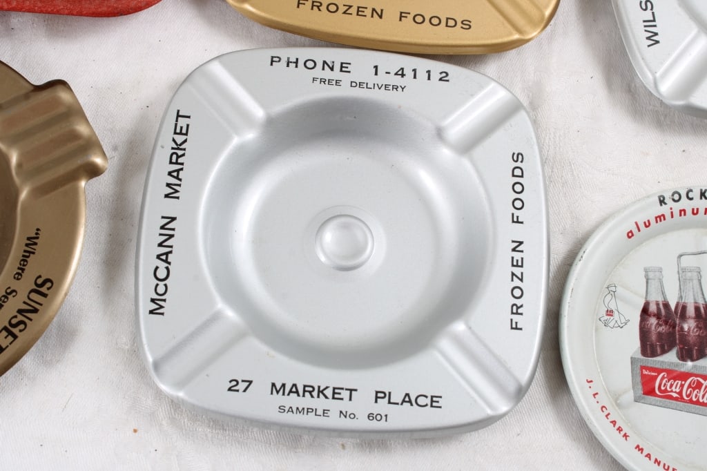 Advertising Metal Ashtrays, Copper & Other Bells - 4