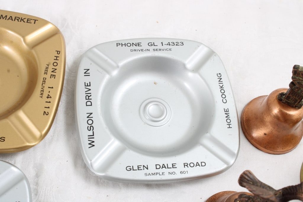 Advertising Metal Ashtrays, Copper & Other Bells - 6