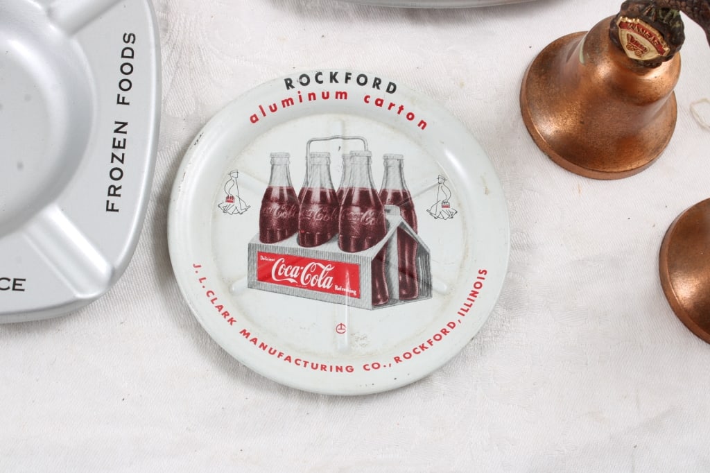 Advertising Metal Ashtrays, Copper & Other Bells - 7