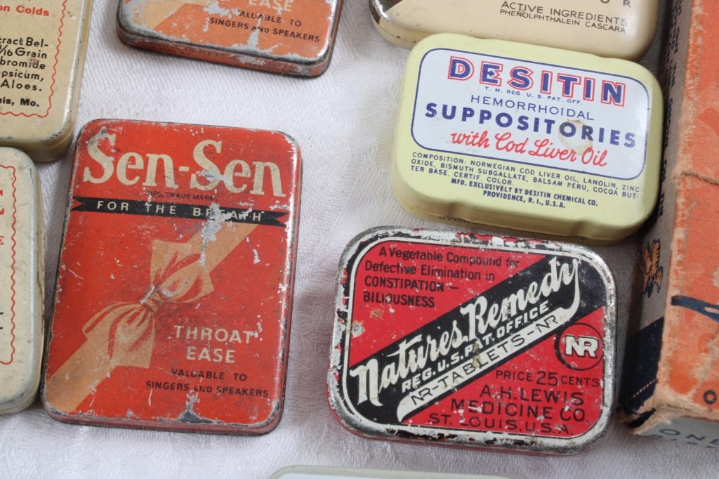 Antique Advertising Tins, Boxes & Paint Set - 10