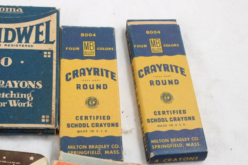 Antique Advertising Tins, Boxes & Paint Set - 13