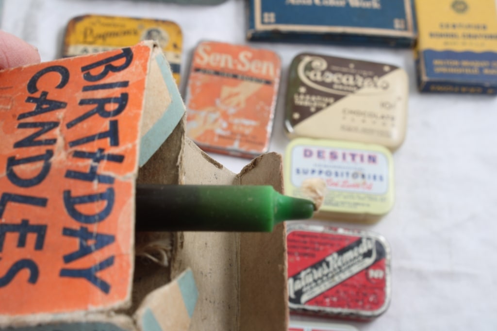 Antique Advertising Tins, Boxes & Paint Set - 16