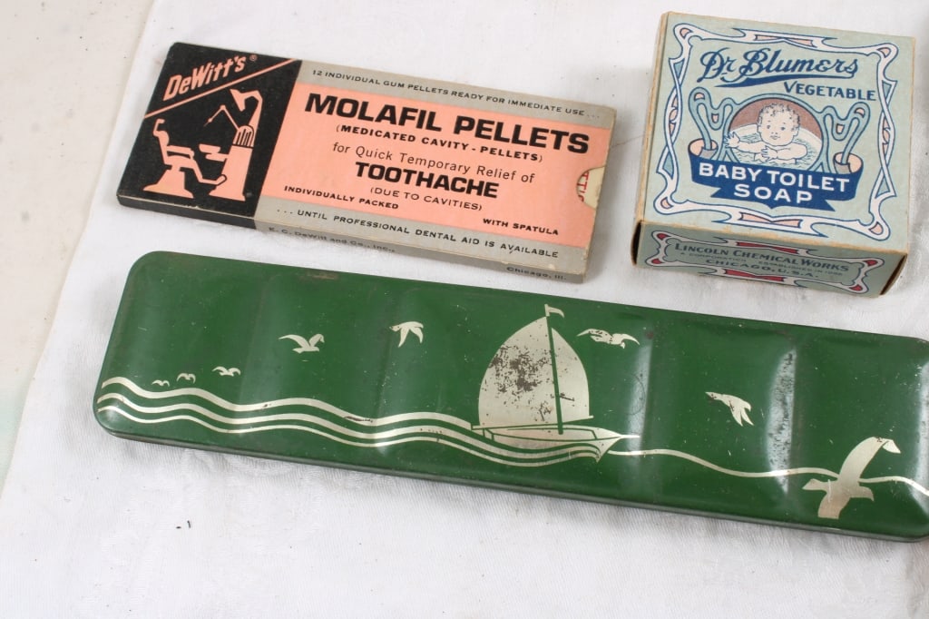 Antique Advertising Tins, Boxes & Paint Set - 2