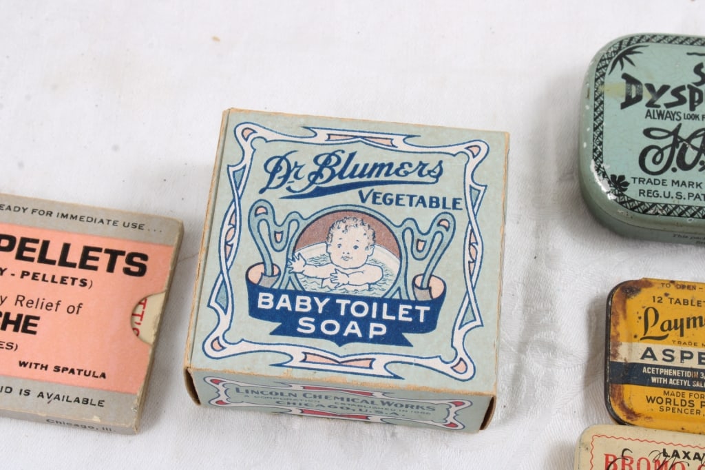 Antique Advertising Tins, Boxes & Paint Set - 5