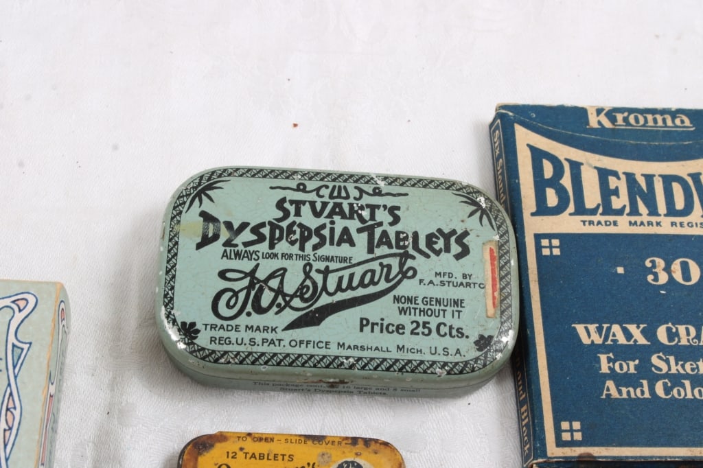 Antique Advertising Tins, Boxes & Paint Set - 6