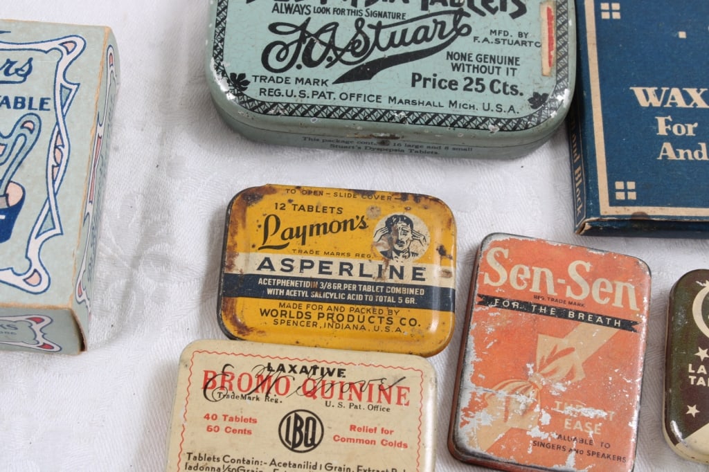 Antique Advertising Tins, Boxes & Paint Set - 7