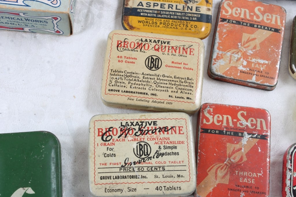 Antique Advertising Tins, Boxes & Paint Set - 8